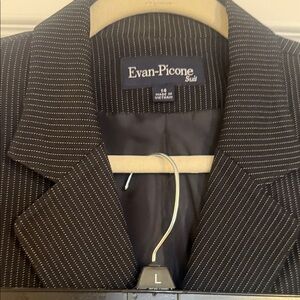 Evan Picone Women's Black Pinstripe Suit